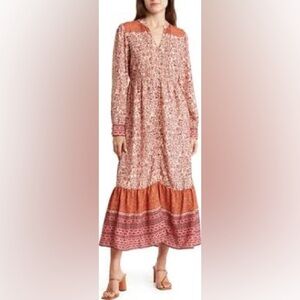 MILA.MAE/BORDER.PRINT.MAXI.DRESS